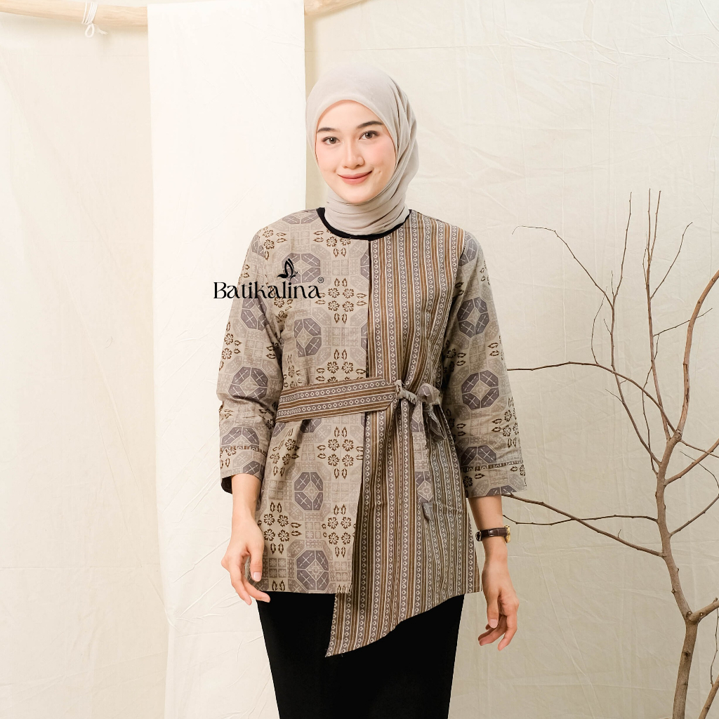 Jual Baju Batik Wanita Modern Atasan Blouse Batik Kerja Kantor Wanita ...