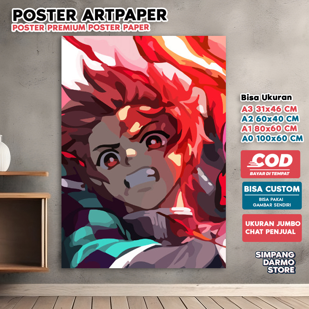 Jual Poster Anime Kimetsu no Yaiba Katanakaji no Satohen Kualitas HD