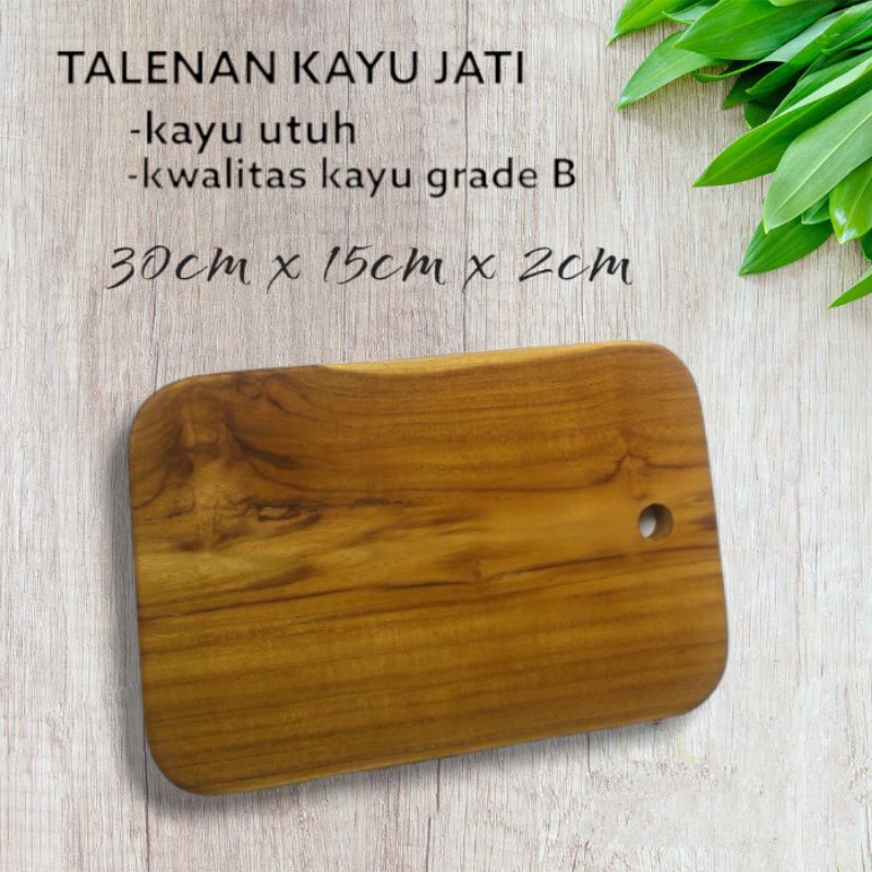 Jual Talenan kayu jati utuh 30x15x2cm | Shopee Indonesia