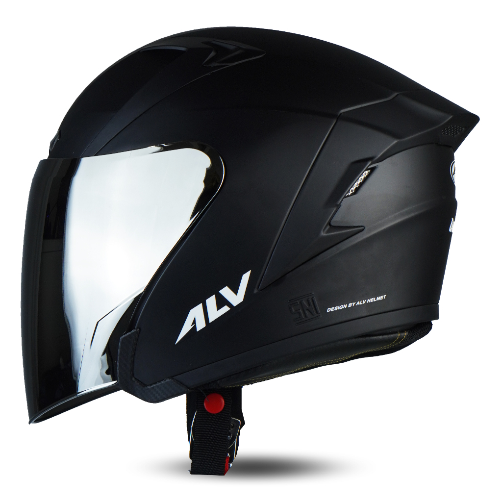 Jual Helm Half Face ALV Ultron Kekinian Visor Venom Clear SNI Shopee