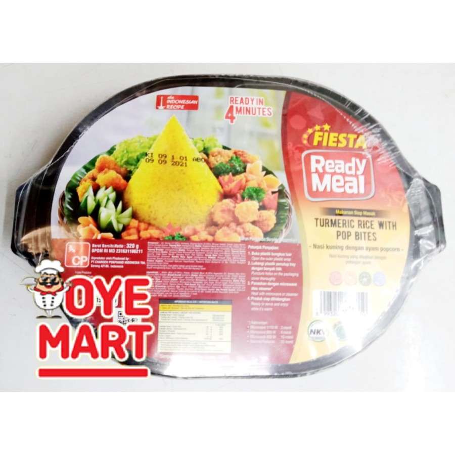 Jual FIESTA READY MEAL TURMERIC RICE WITH POP BITES 320GR / NASI KUNING ...
