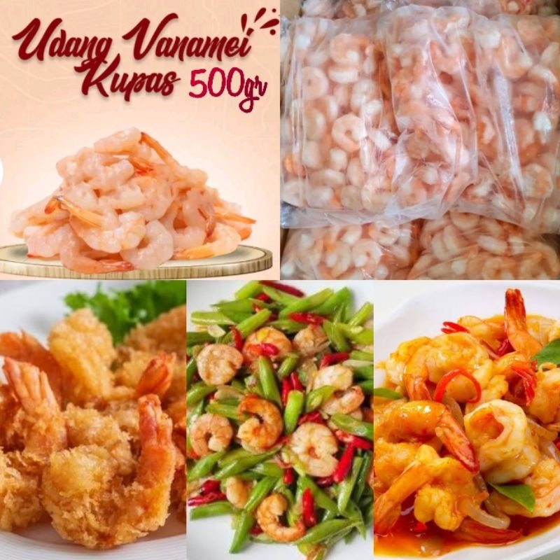 Jual Promo Udang Kupas Vannamei Premium Iqf 500gr Shopee Indonesia