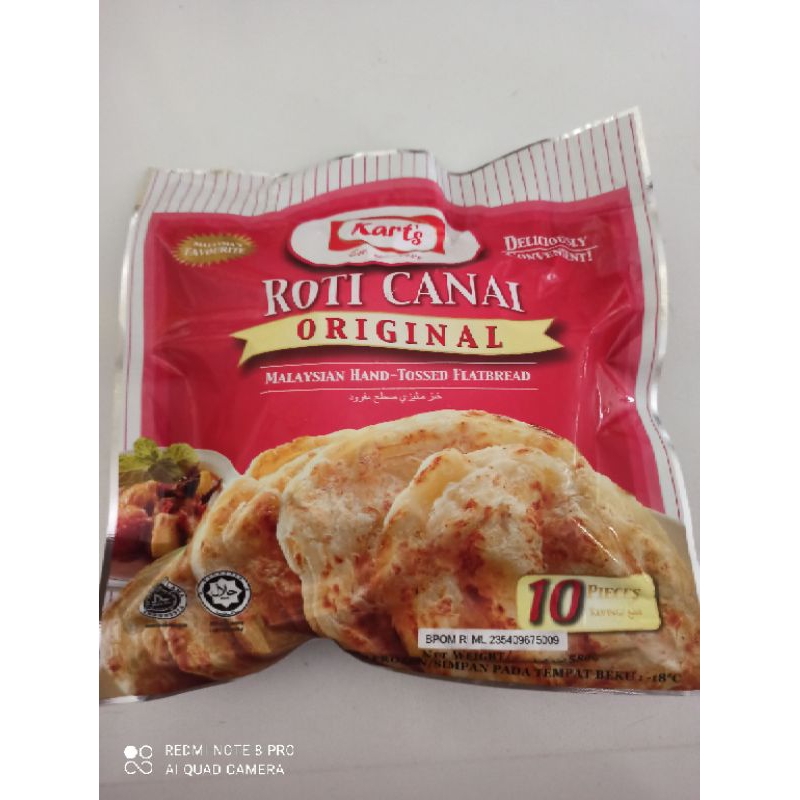 Jual Karts Roti canai 8 pcs Original Malaysia Hand Tossed Flatbread ...