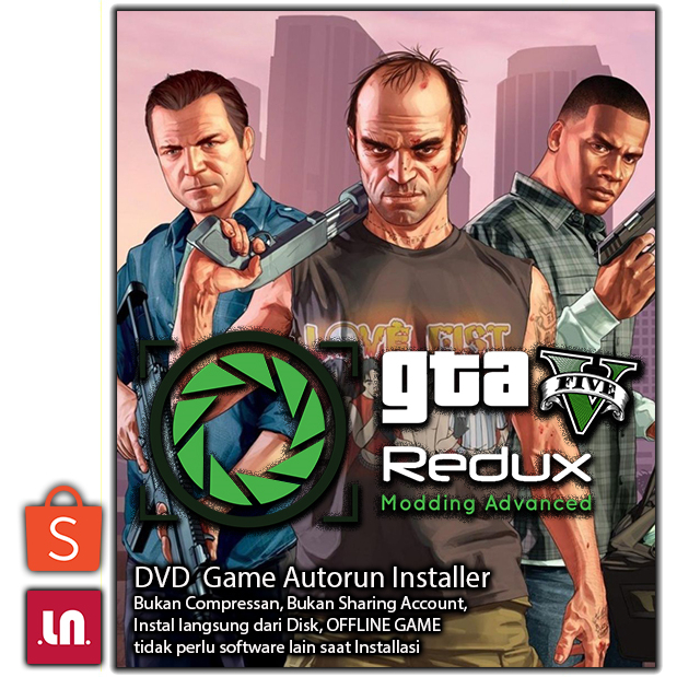 Jual Grand Theft Auto V ( GTA 5 ) REDUX - PC DVD Game | Shopee Indonesia