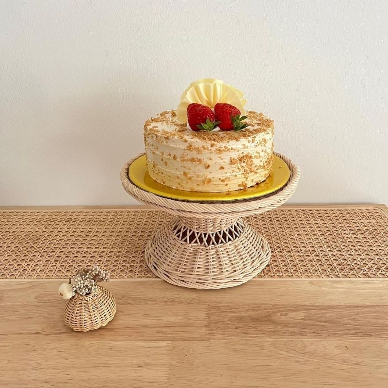 Jual Cake tier rotan tempat kue tar motif | Shopee Indonesia