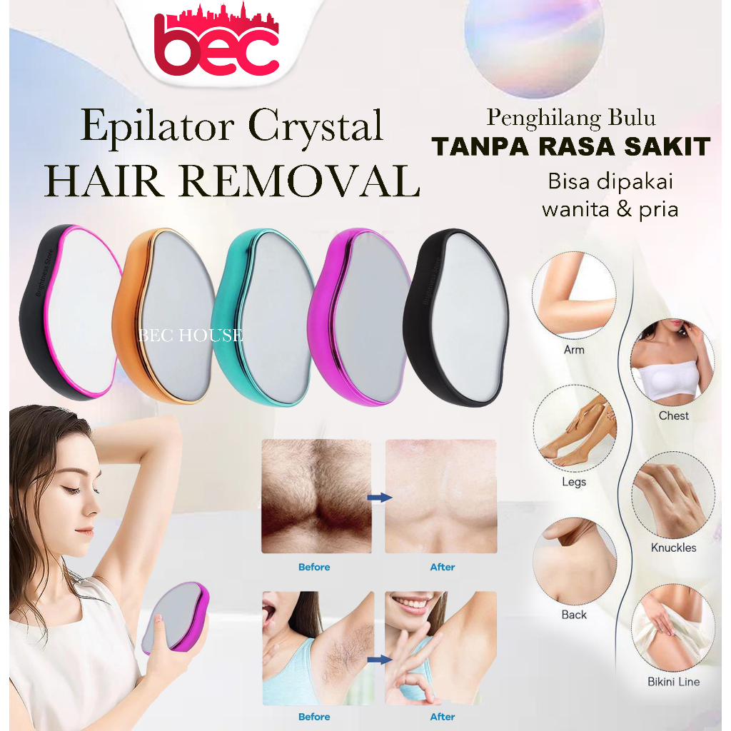 Jual [BEC] Epilator Penghilang Bulu Crystal Hair Remover Ketiak Manual