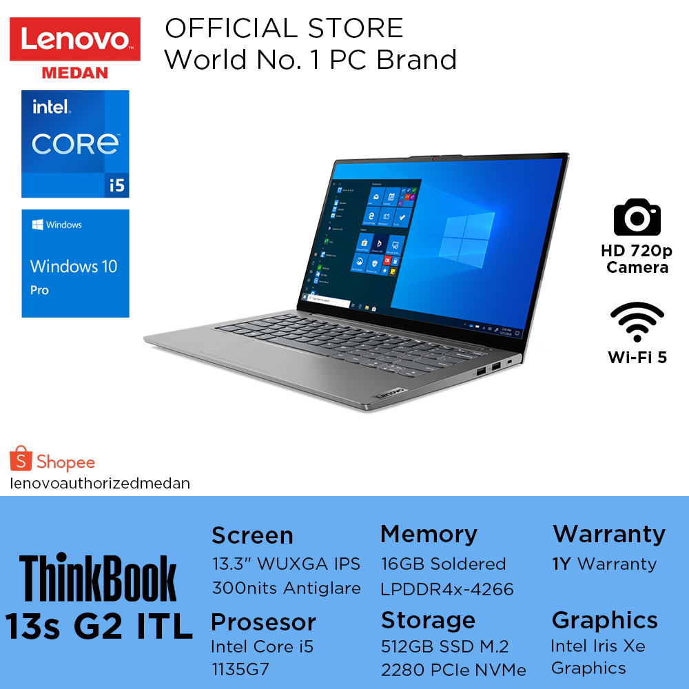 Jual Lenovo Thinkbook 13s G2 ITL 43ID, Ci5-1135G7/16GB/512GB Jual Lenovo Thinkbook 13s G2 ITL 43ID, Ci5-1135G7/16GB/512GB