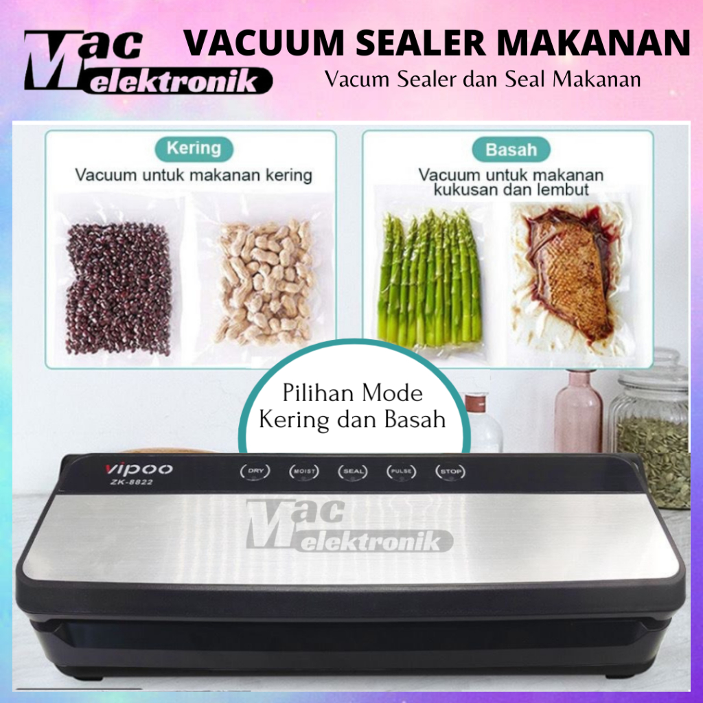 Jual Vacum Sealer Makanan Mesin Basah Dan Kering Sealer Perekat Makanan