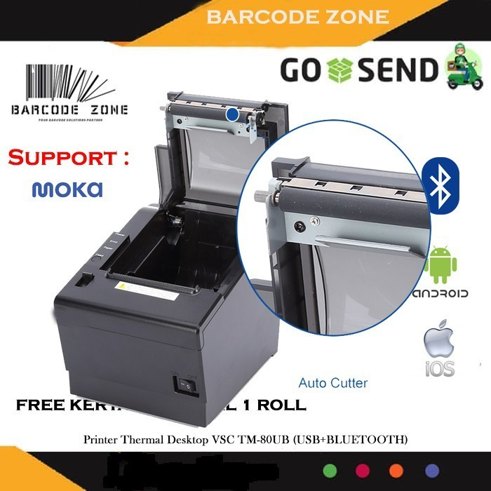 Jual Printer Thermal VSC TM-80UB (USB Bluetooth) 80mm Android IOS ...