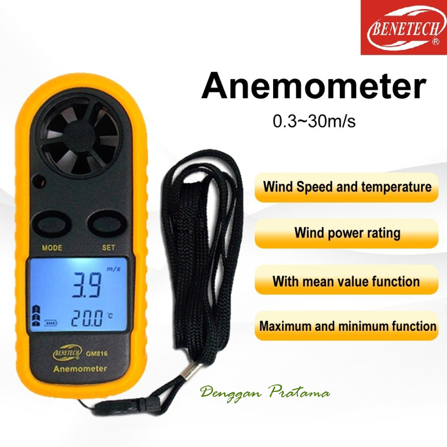 Jual Alat Ukur Kecepatan Angin Anemometer Digital | Shopee Indonesia