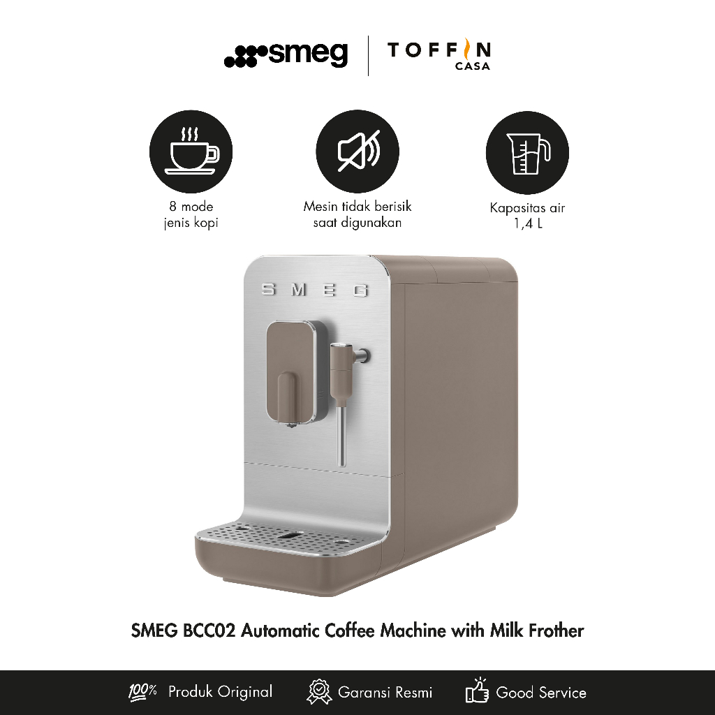Jual SMEG Automatic Bean to Cup Coffee Machine With Milk Frother BCC02 Shopee Indonesia