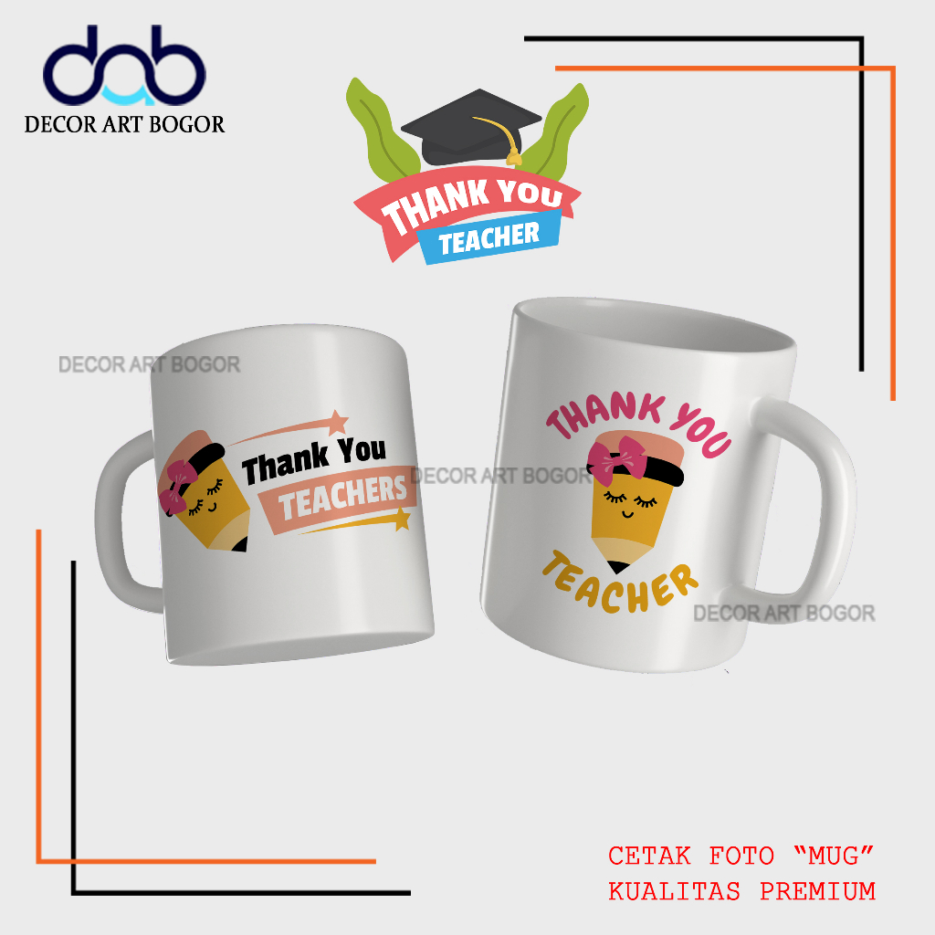 Jual Cetak Foto Mug Terima Kasih Guruku (Bu Guru) | Shopee Indonesia