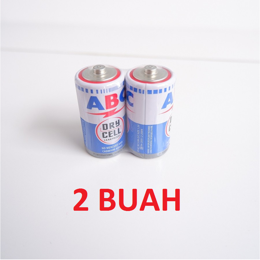 Jual Batu Baterai ABC Tanggung R14 1.5 Volt Dry Cell Leakproof - 1 Pack ...