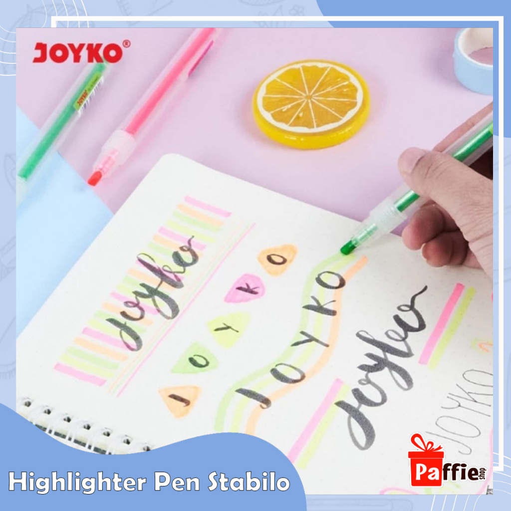 Jual Highlighter Pen Joyko Stabilo Penanda Neon Colour Pen ATK Kantor