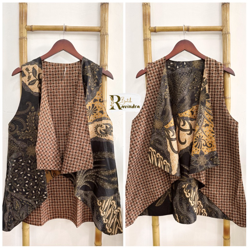 Jual Outer Batik Rompi Batik Bolak Balik Dua Motif | Shopee Indonesia