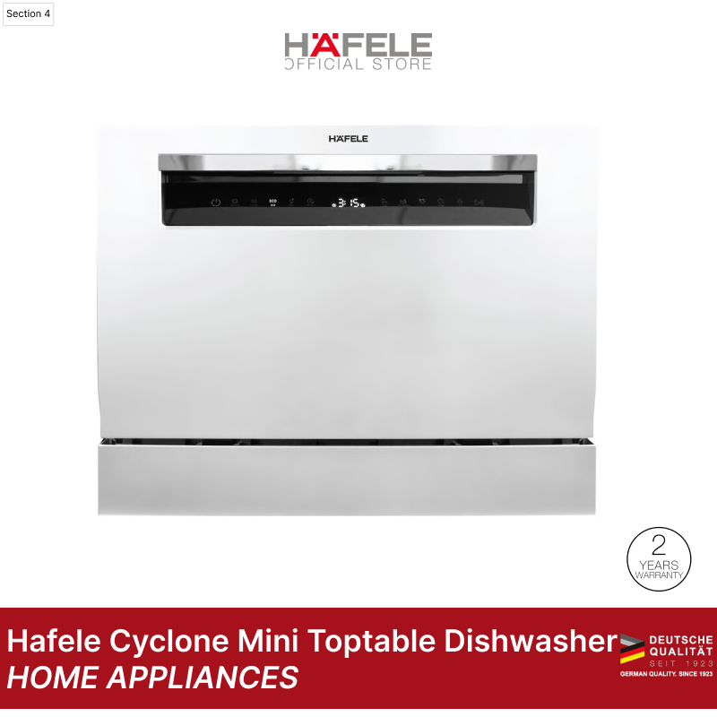 Jual Hafele Cyclone Mini Toptable Dishwasher Mesin Cuci Piring