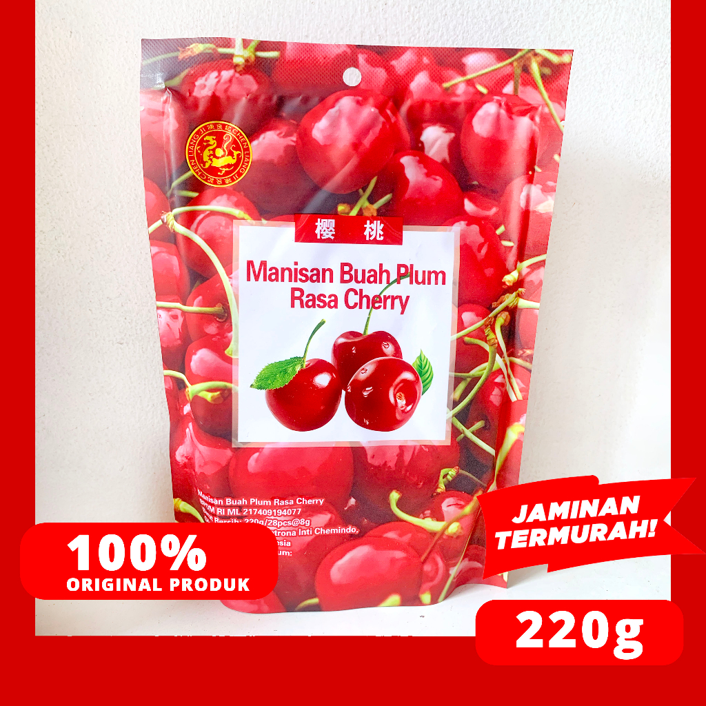 Jual Manisan Buah Plum Basah Rasa Buah Cherry 220 Gr Chen Liang Ji