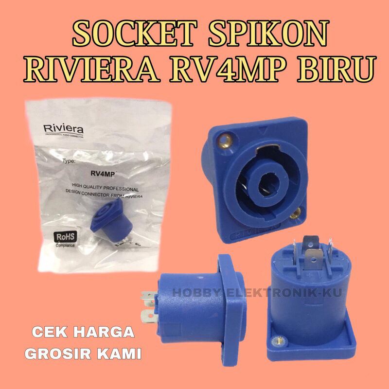 Jual SOCKET SPIKON SPEAKON RIVIERA RV4MP BIRU | Shopee Indonesia