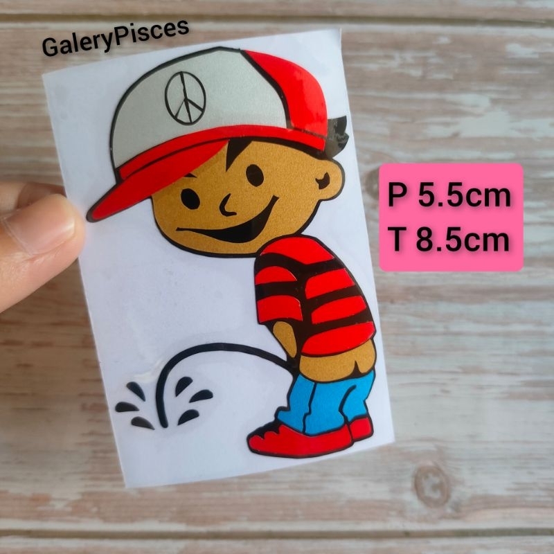 Jual stiker cutting motor gambar orang pipis kencing | Shopee Indonesia