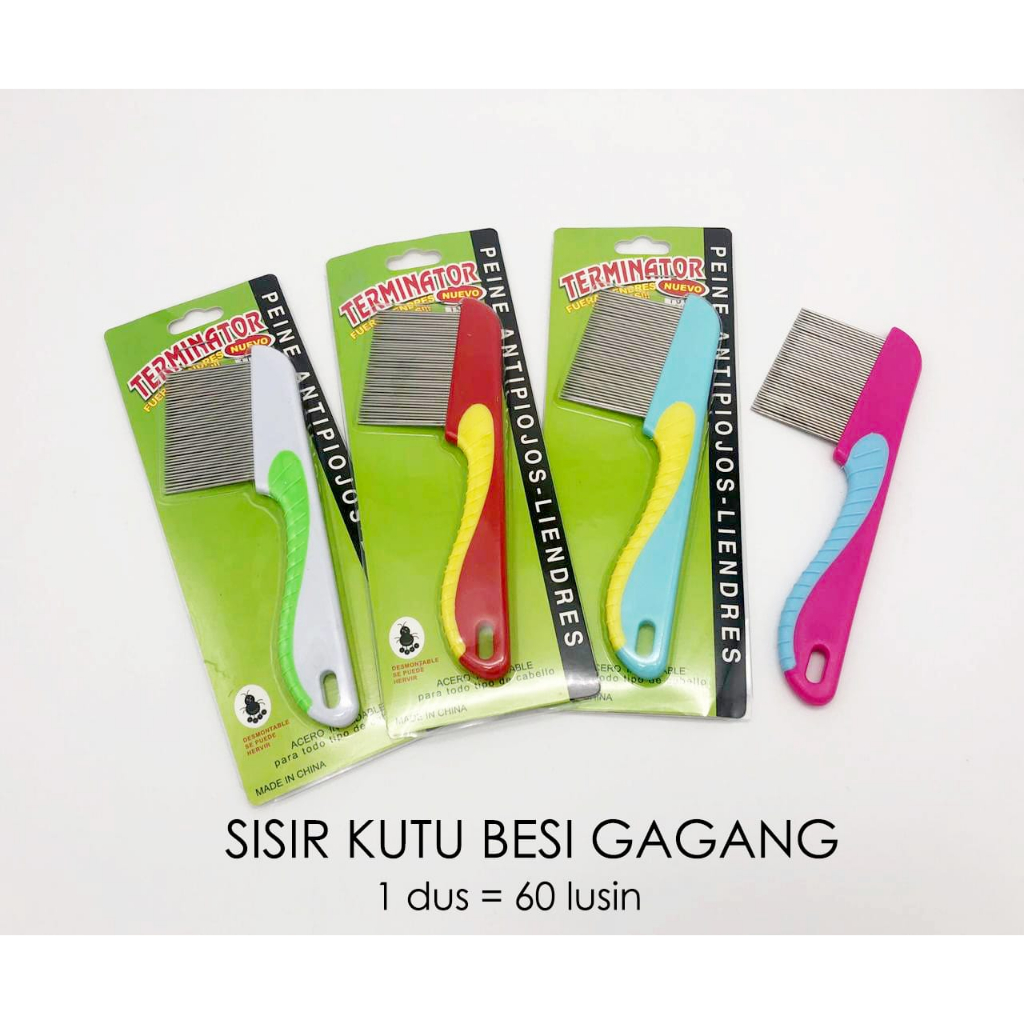 Jual Sisir Serit Gagang Sisir Kutu Gagang Besar Sisir Kutu Besi Serit Kucing Gagang