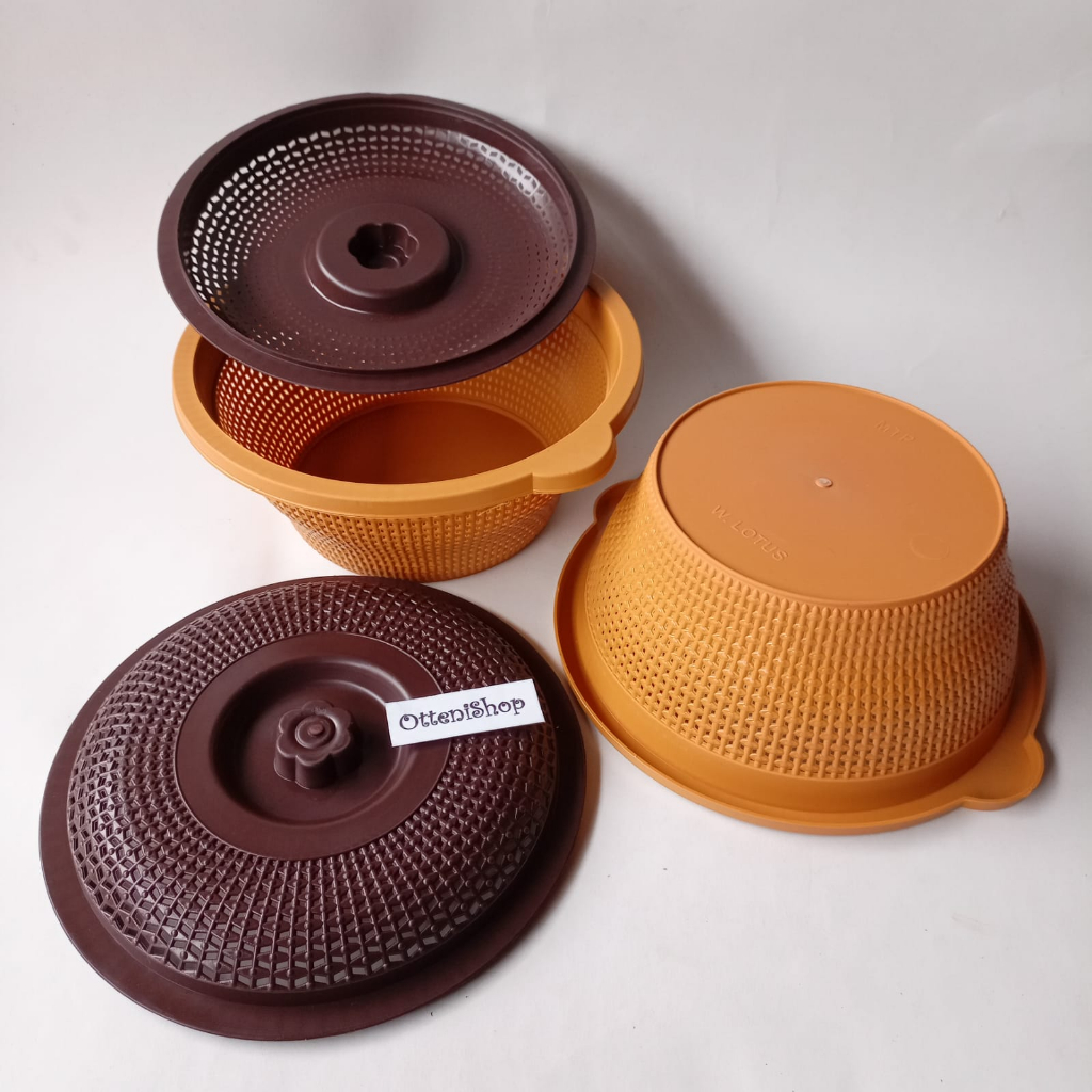 Jual Wakul nasi wadah dengan tutup wakul lotus mini Eriko motif ...