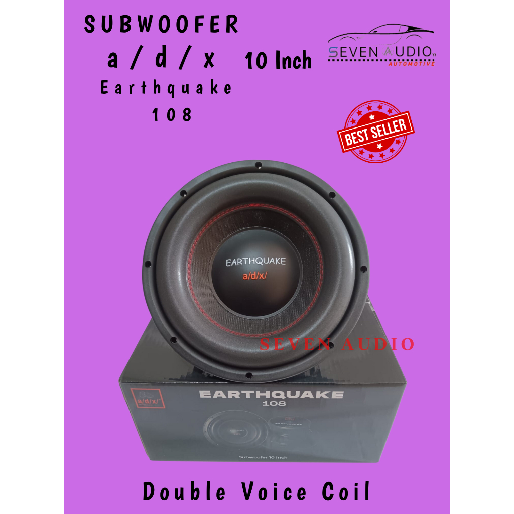 Jual Subwoofer ADX EARTHQUAKE 108 double coil 10" 450watt Speaker Subwoofer ADX EARTHQUAKE 108
