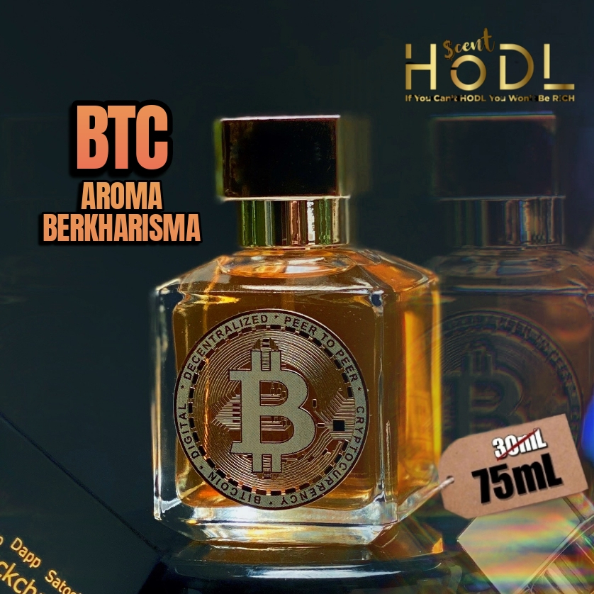 Hodl Scent Parfum BTC Eau De Perfume 75 ml Tahan Lama EDP Bitcoin Pria Wanita