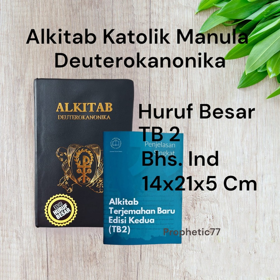 Jual Alkitab Katolik Deuterokanonika Huruf Besar TB 2 062 TI DC XL LBI ...