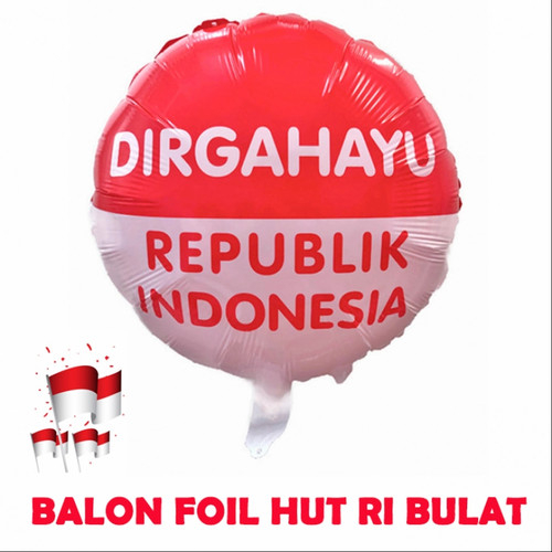 Jual Balon Foil Hut Ri Dirgahayu Ri Bulat Cm Balon Merah Putih