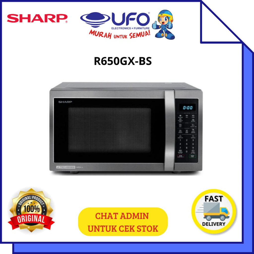 Jual SHARP MICROWAVE OVEN GRILL INVERTER 23 LITER R650GX(BS) | Shopee ...