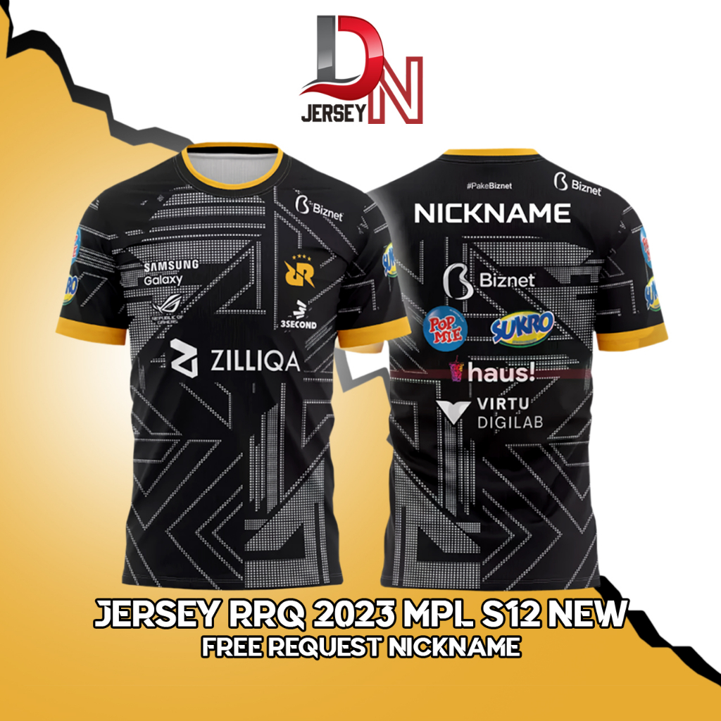 Jual JERSEY Baju Kaos RRQ 2023 Terbaru MPL Season 12 ( gratis custom ...