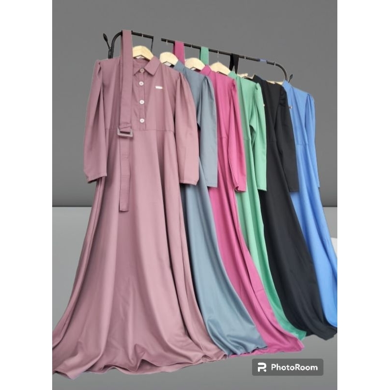 Jual Gamis Wanita Terbaru Inara Dress Series Free Belt Premium Katun