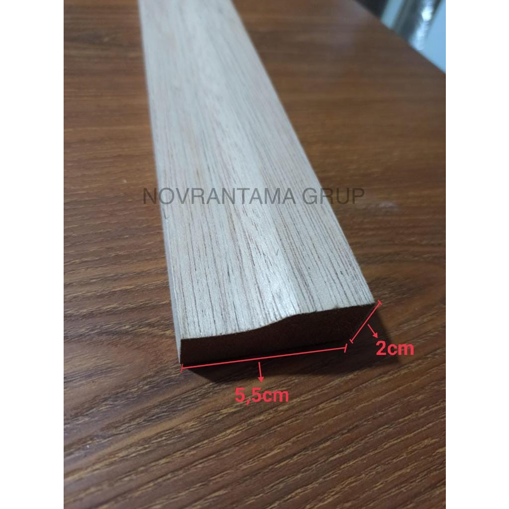 Jual Lis Kayu Profil Wall Moulding Molding Wainscoting 5,5x2cm Lis ...