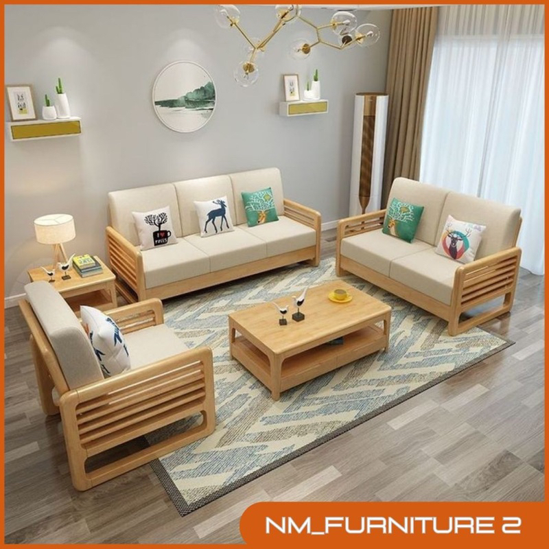 Jual Set Sofa Tamu Kayu Jati Model Terbaru Set Kursi Minimalis | Shopee ...