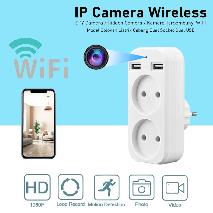 Jual Spy IP Camera WIFI HD 1080P - Hidden Camera Colokan Listrik Cabang ...