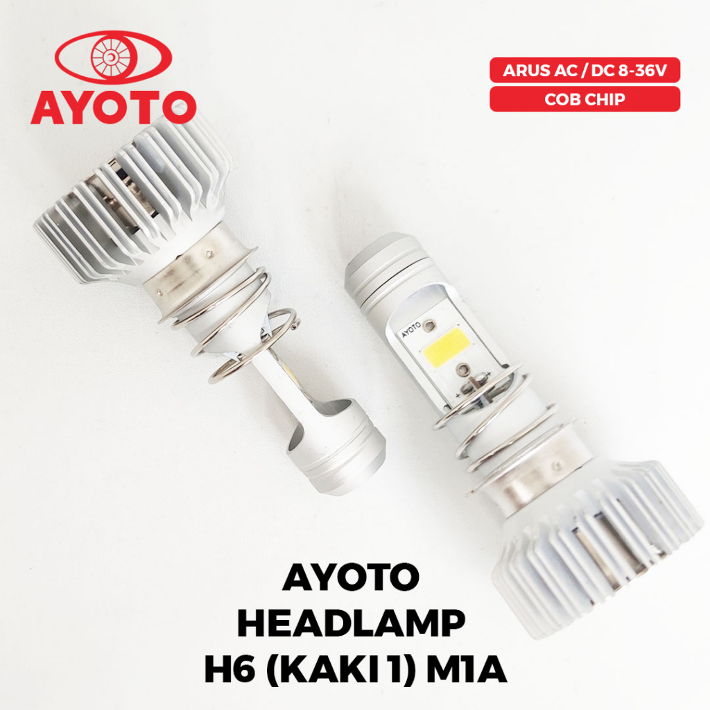AYOTO Lampu Depan (Headlamp) H6 LED M1A AC DC Untuk Matic / Bebek