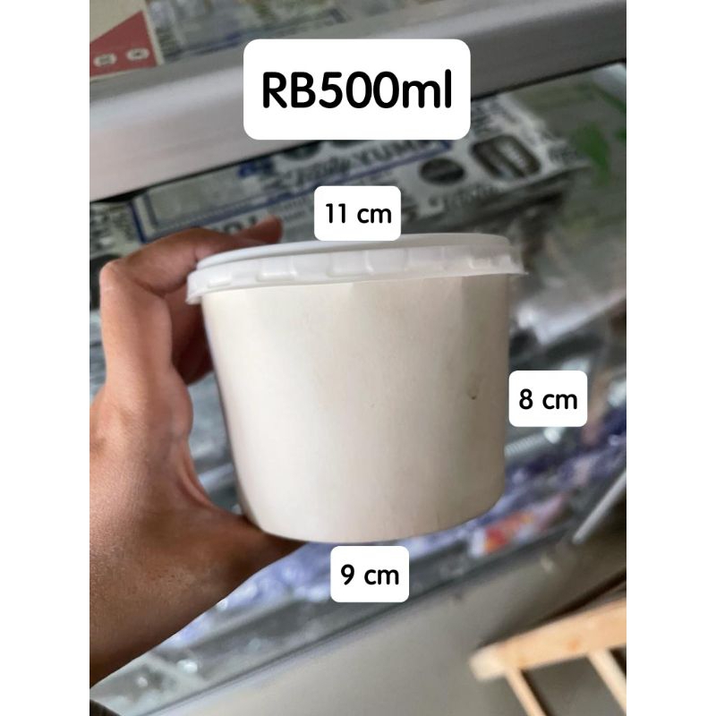 Jual [ISI 25pc + tutup] PAPER BOWL 500ML PUTIH 800ML 650ML COKLAT + LID ...