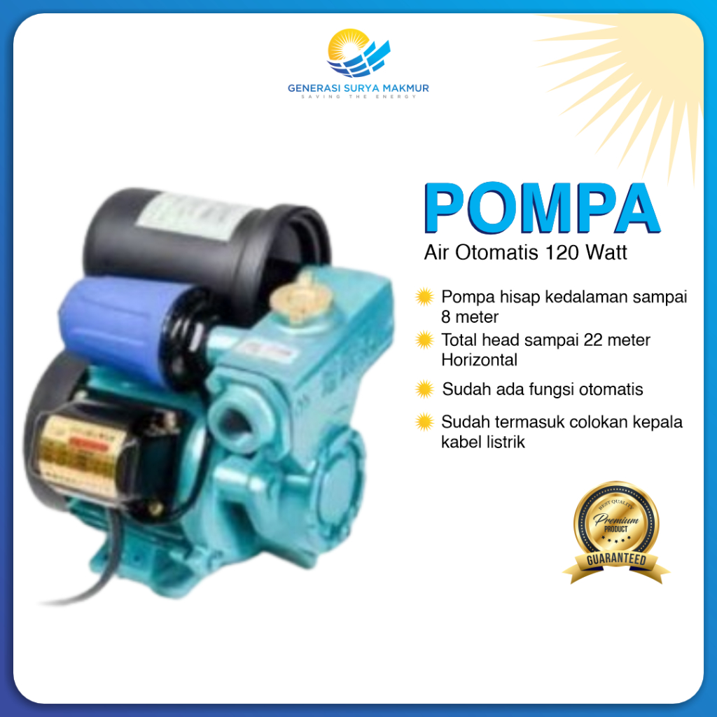 Jual Pompa Air Booster Otomatis Water Pump Sanyo 120 Watt Pendorong