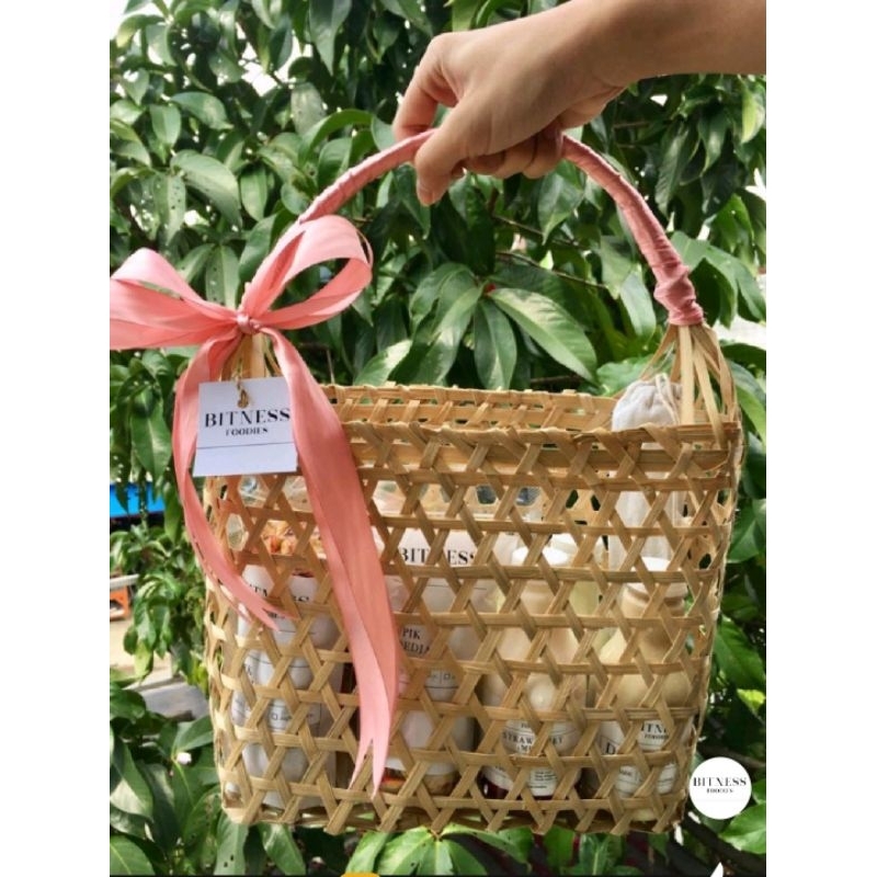 Jual Tas Keranjang Parcel Anyaman Bambu Keranjang Hampers Souvenir Berkualitas Anyaman Bambu 8645