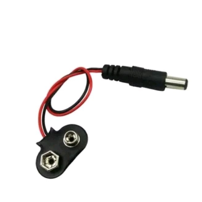Jual 9V BATTERY BATERAI CLIP ADAPTER WITH DC JACK ARDUINO UNO MEGA ...