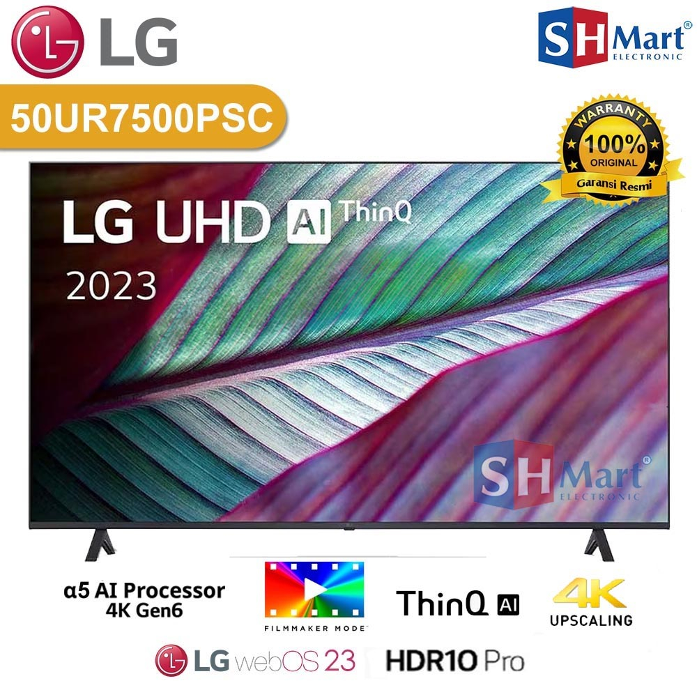 Jual SMART TV LG 50 INCH 50UR7500 / 50UQ7500 UHD 4K THINQ AI GARANSI