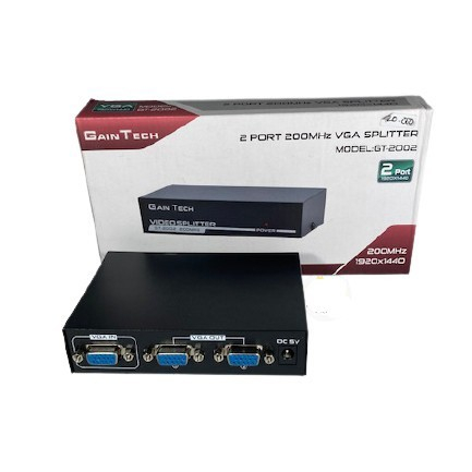 Jual VGA Splitter 2 Port Spliter VGA 1-2 port Gaintech Original ...