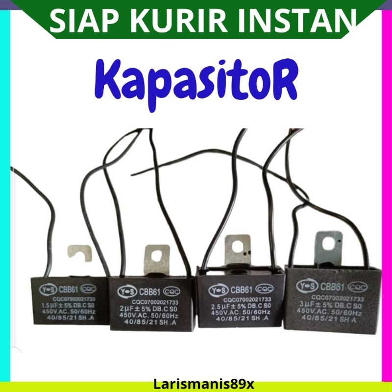Jual Kapasitor Kotak Kipas Angin 1,5uF 450V 50/60HZ Shopee Indonesia
