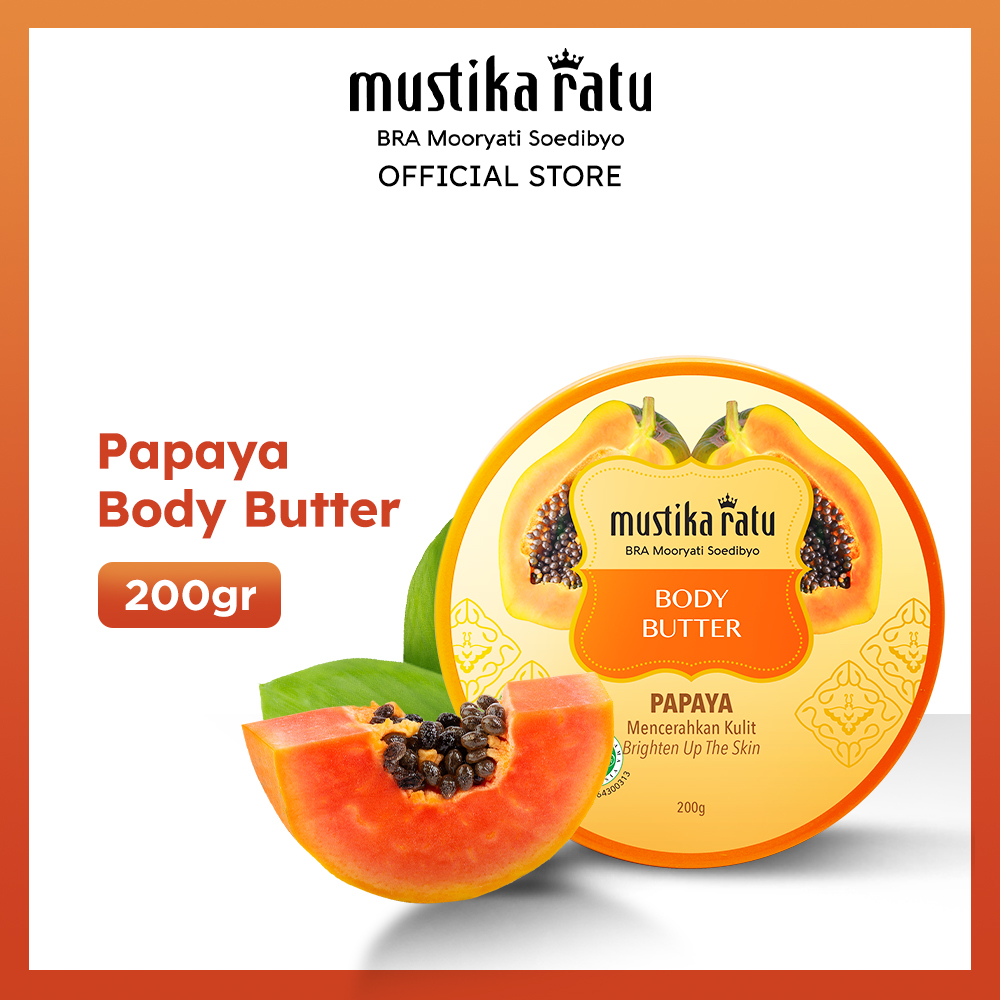Jual Mustika Ratu Body Butter Papaya 200gr menjaga kelembaban kulit