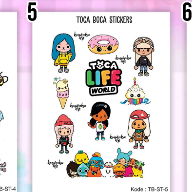 Jual Sticker Toca Boca Sticker Cutting Anak Toca Life World Edukasi #M ...