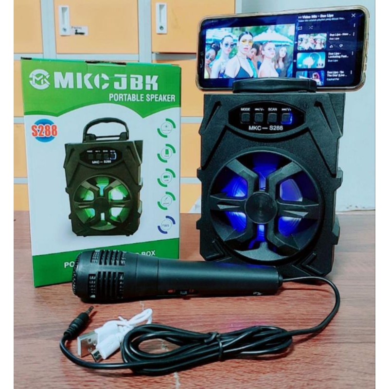 Jual Speaker Bluetooth MKC JBK S288+ mic Karaoke Shopee Indonesia