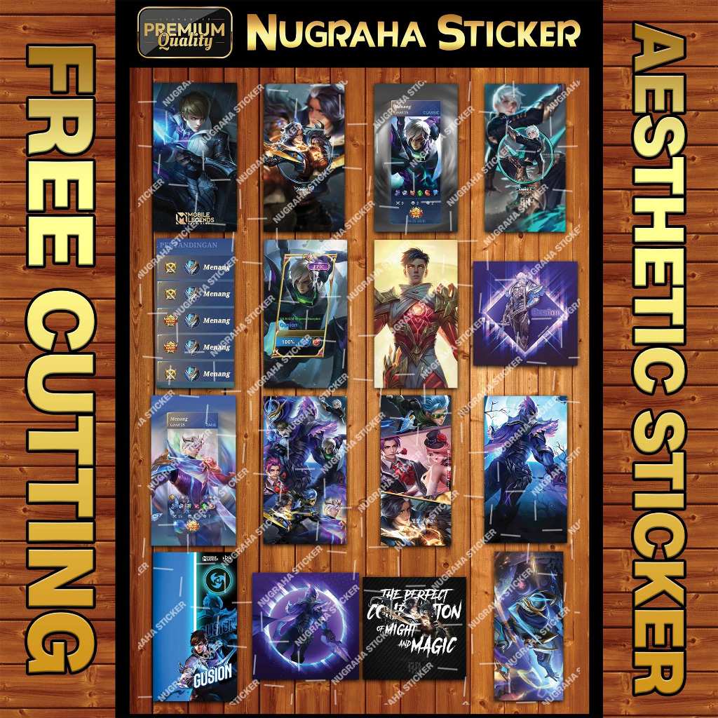 Jual (208 PCS) Sticker Gusion MLBB (Sticker Mobile Legends) | Shopee ...