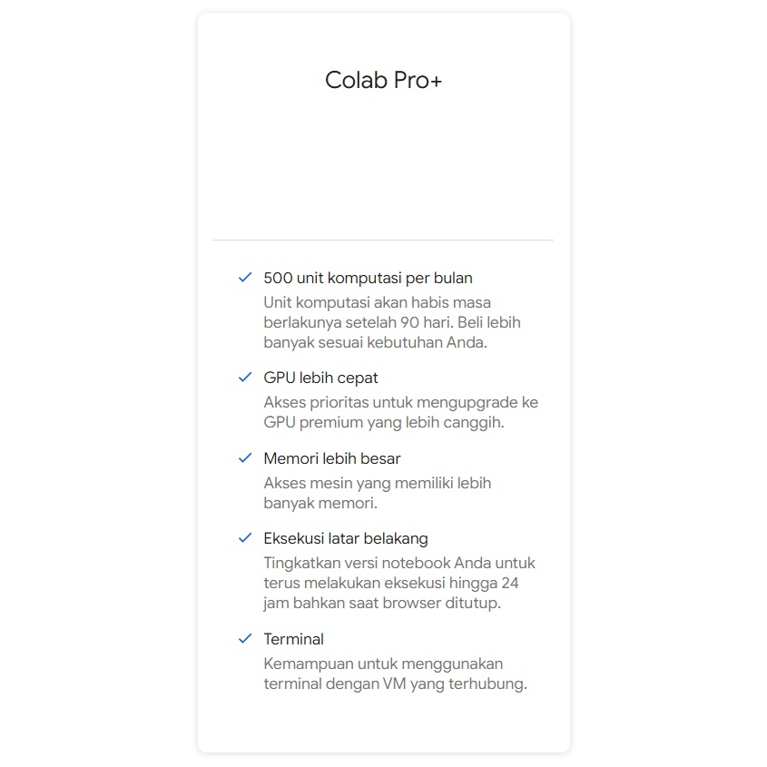 Jual Upgrade Google Colab Pro | Shopee Indonesia