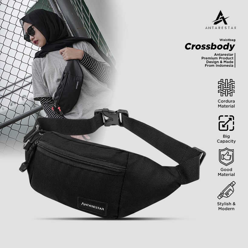 Sling Bag Waist Bag Tas Bahu Tas Selempang Pria VENOM MONOCHROME