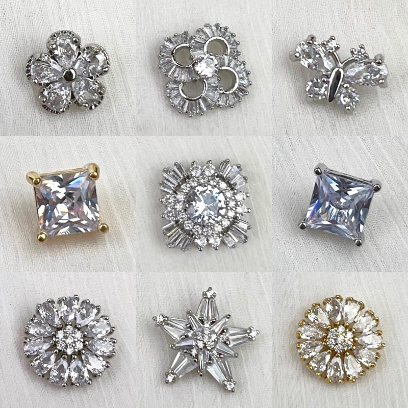 Jual Kancing Mewah Kristal Cubic Zircon Unik Premium | Fancy Button ...